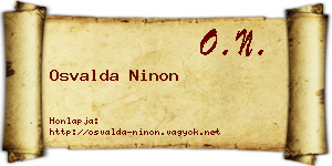 Osvalda Ninon névjegykártya